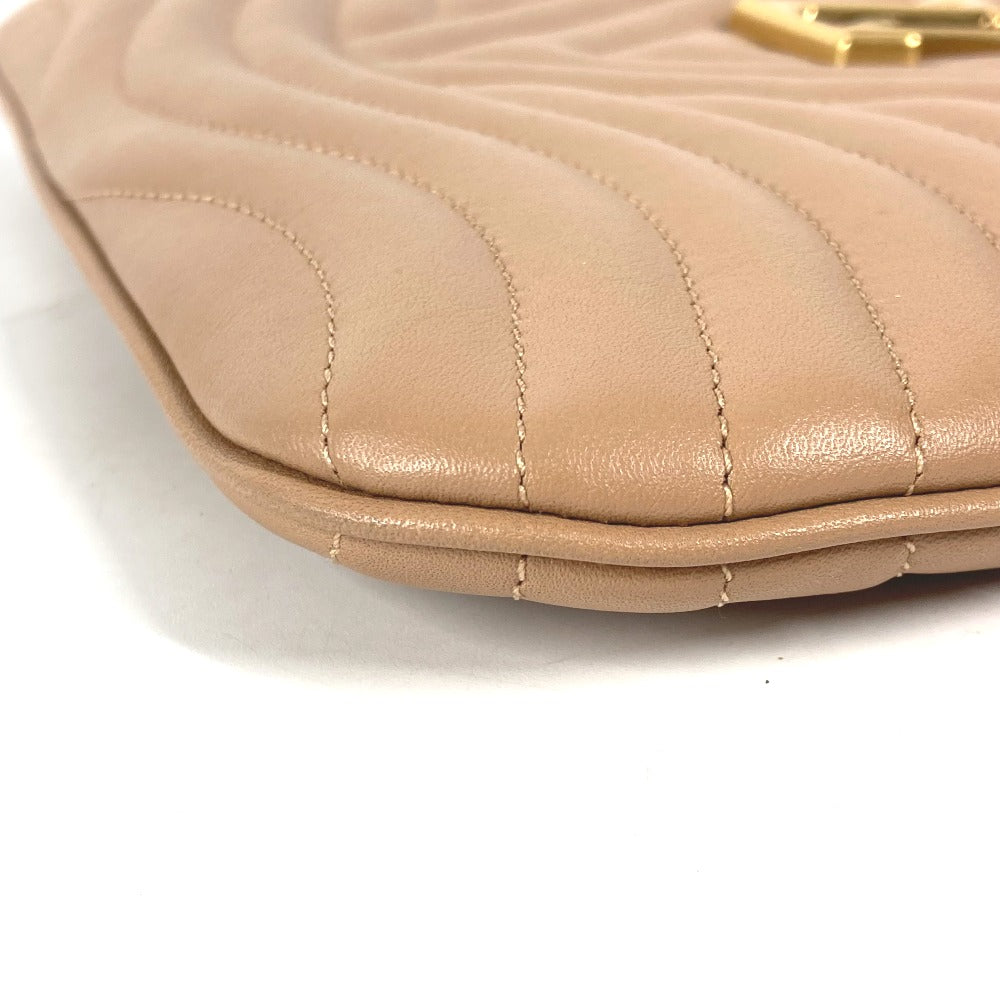 LOUIS VUITTON Clutch bag M68478 leather beige New Wave Pochette Zip