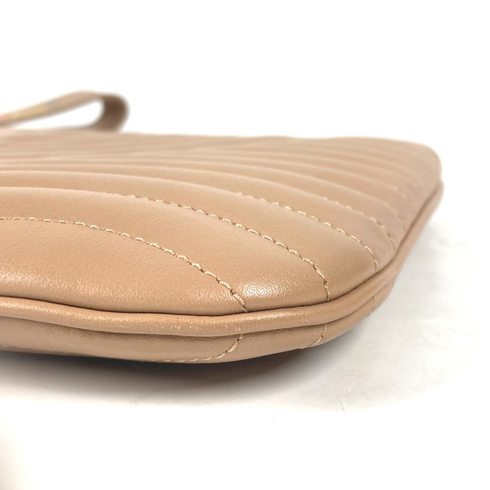LOUIS VUITTON Clutch bag M68478 leather beige New Wave Pochette Zip
