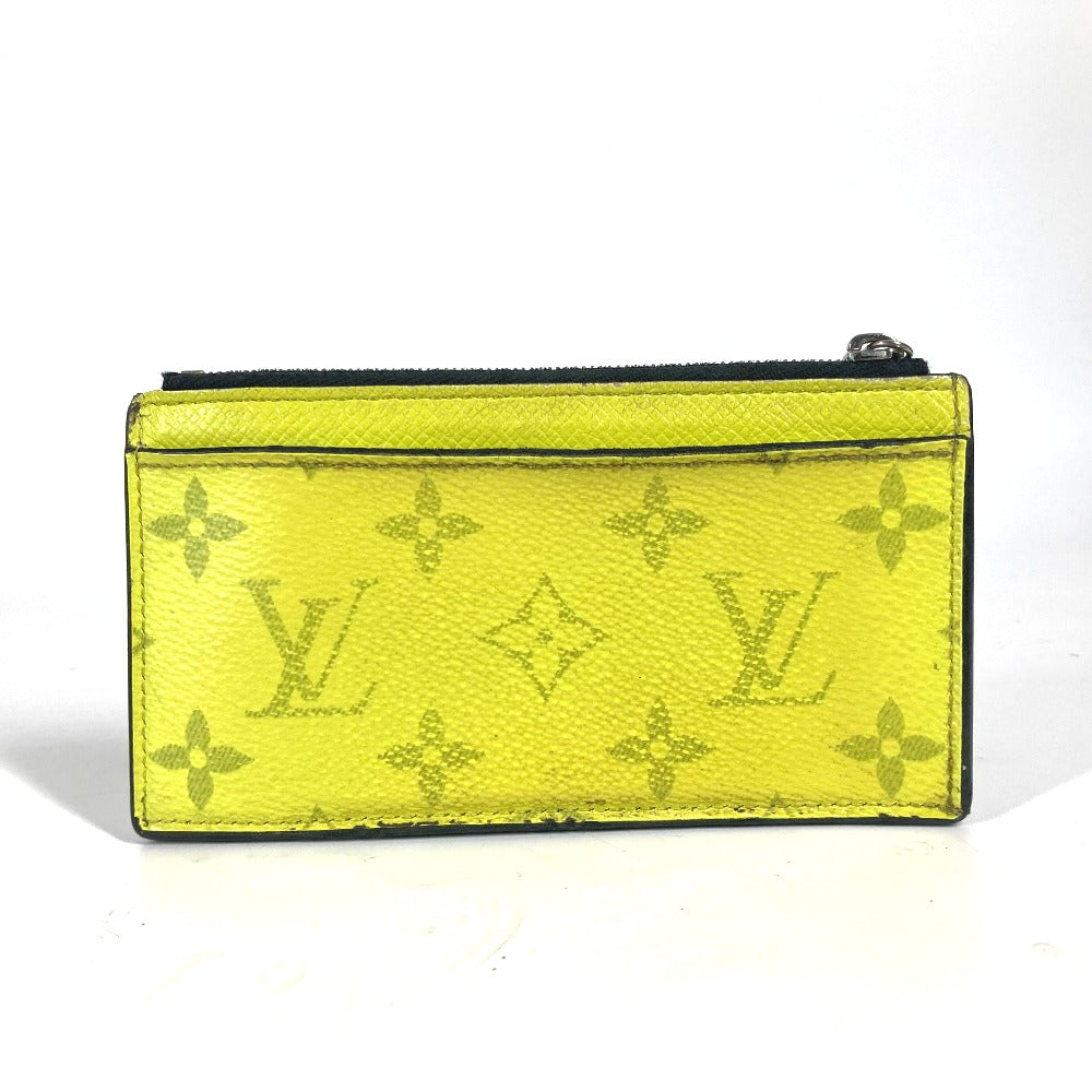 LOUIS VUITTON Coin case M30950 Taiga Leather, Monogram Canvas yellow Taigalama Coin card holder