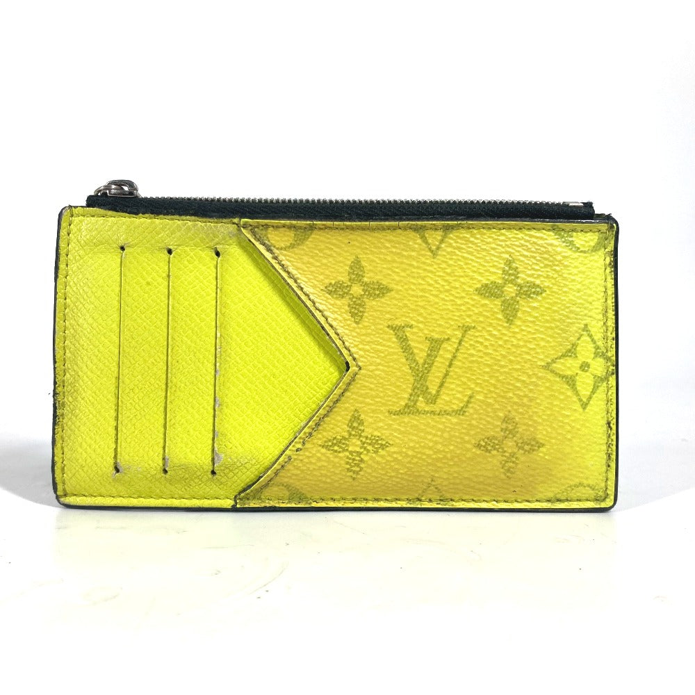 LOUIS VUITTON Coin case M30950 Taiga Leather, Monogram Canvas yellow Taigalama Coin card holder