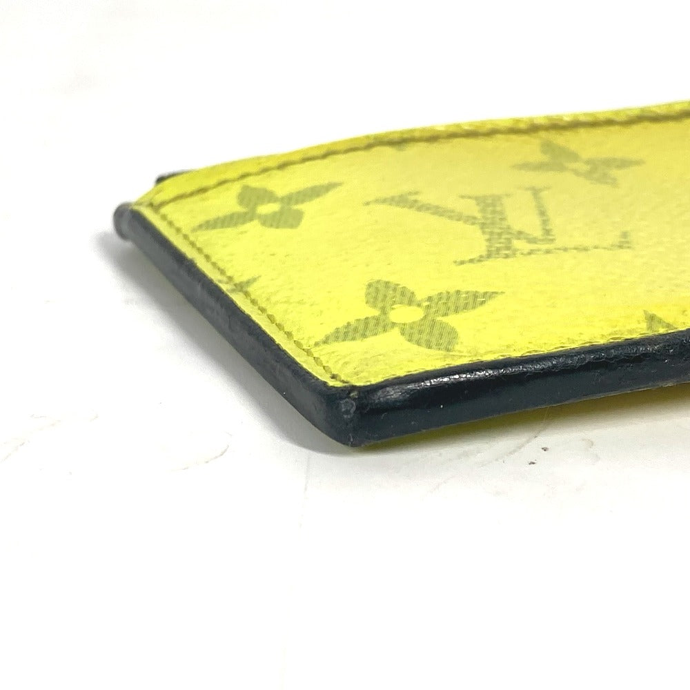 LOUIS VUITTON Coin case M30950 Taiga Leather, Monogram Canvas yellow Taigalama Coin card holder