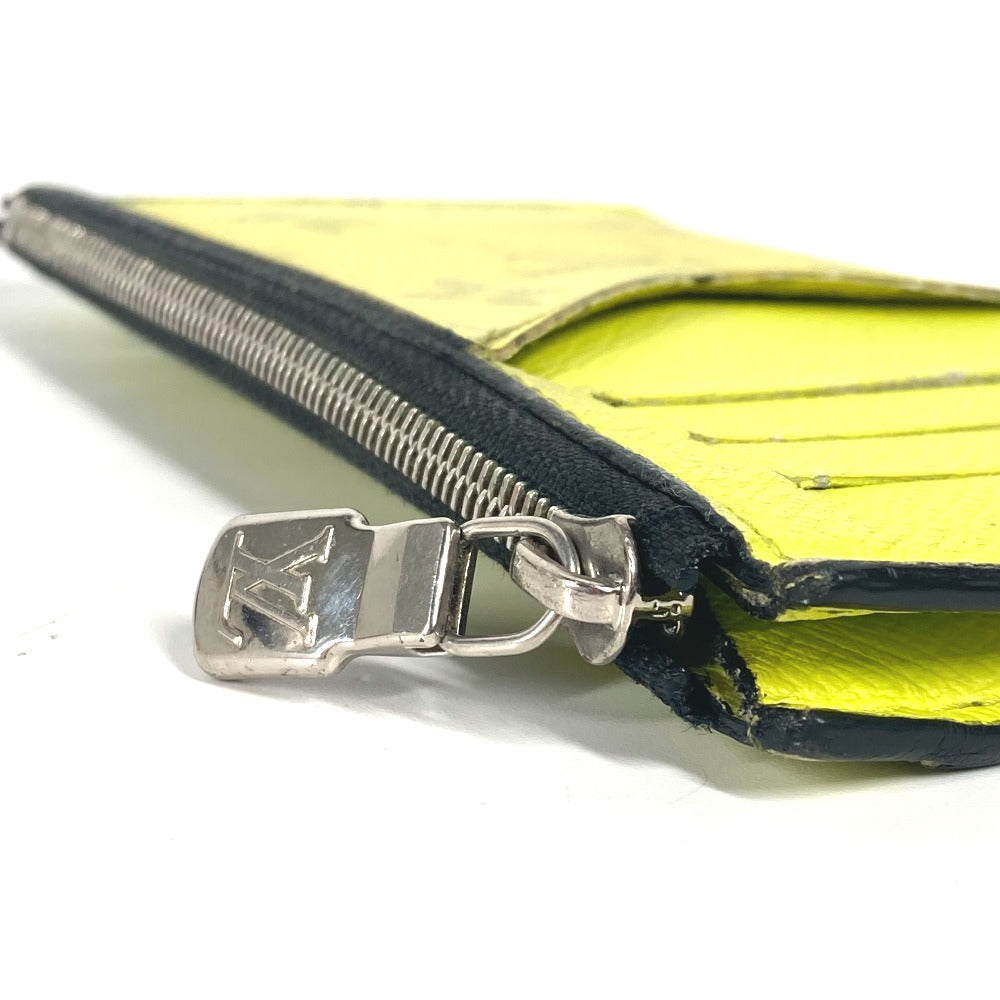 LOUIS VUITTON Coin case M30950 Taiga Leather, Monogram Canvas yellow Taigalama Coin card holder