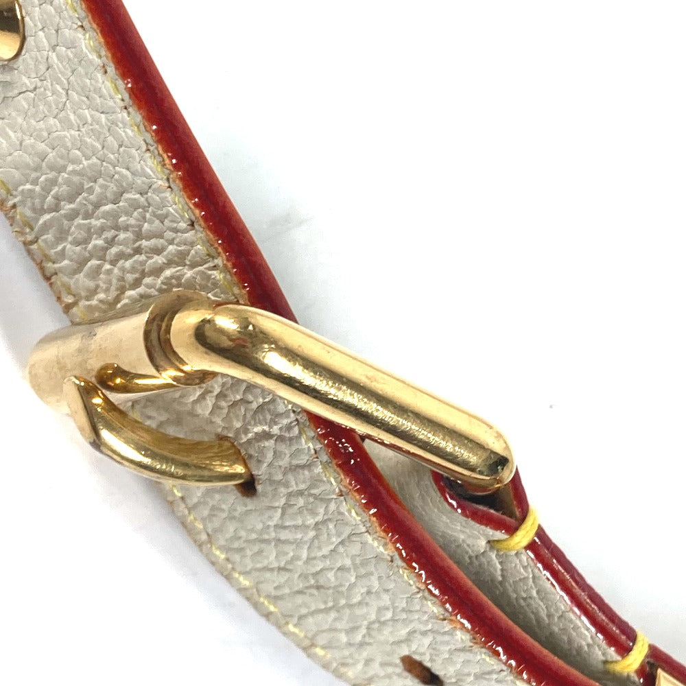 LOUIS VUITTON belt M6870W Suhari leather white Suhari Santur Suhalirah 80