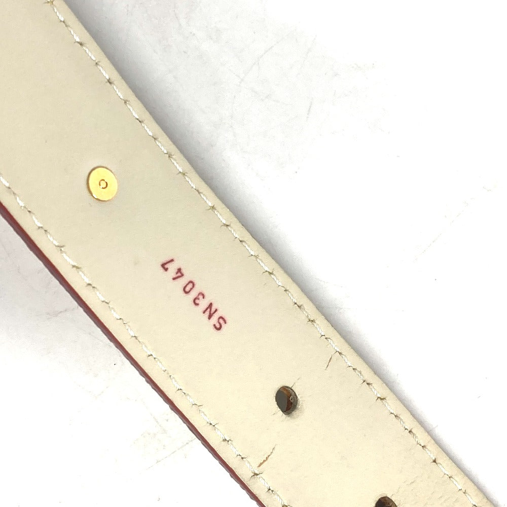 LOUIS VUITTON belt M6870W Suhari leather white Suhari Santur Suhalirah 80