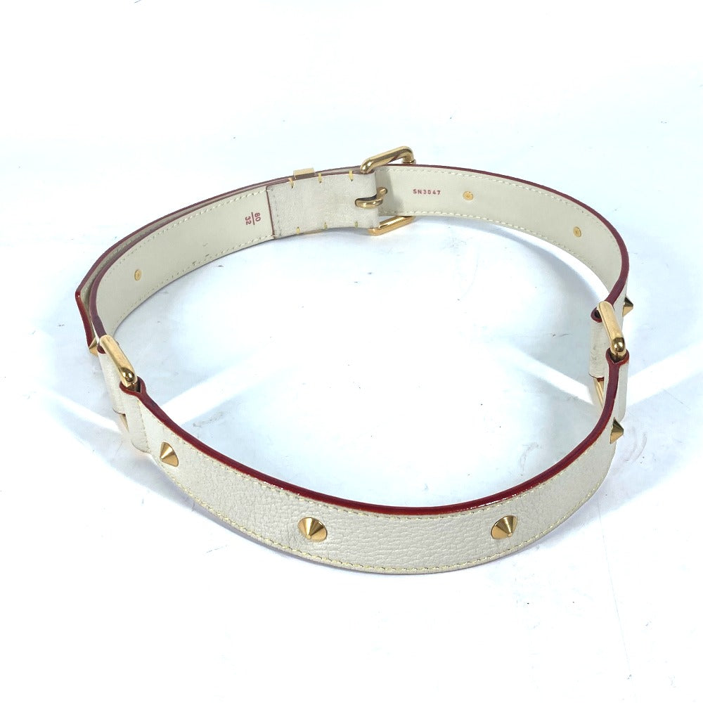 LOUIS VUITTON belt M6870W Suhari leather white Suhari Santur Suhalirah 80