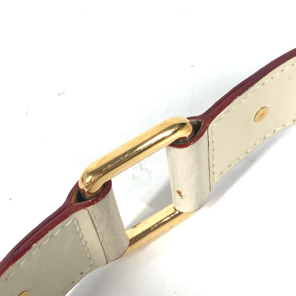 LOUIS VUITTON belt M6870W Suhari leather white Suhari Santur Suhalirah 80
