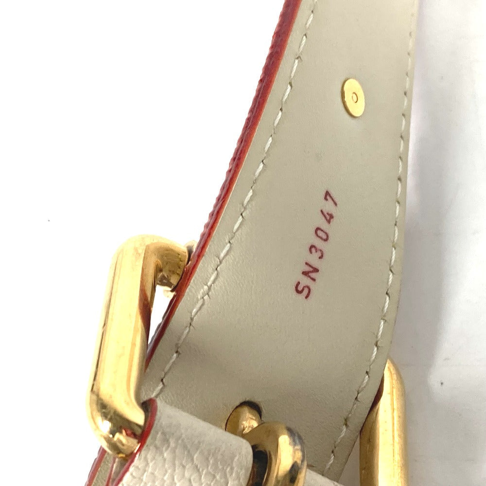 LOUIS VUITTON belt M6870W Suhari leather white Suhari Santur Suhalirah 80