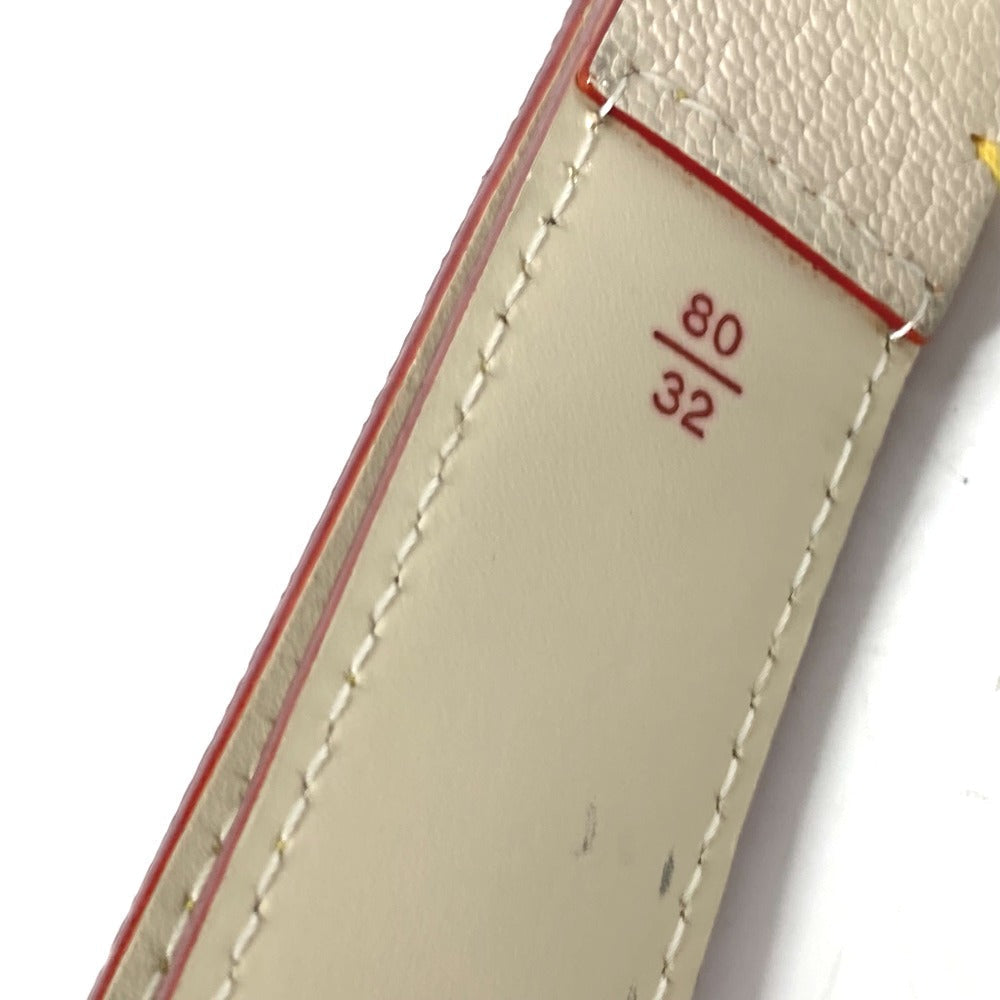 LOUIS VUITTON belt M6870W Suhari leather white Suhari Santur Suhalirah 80