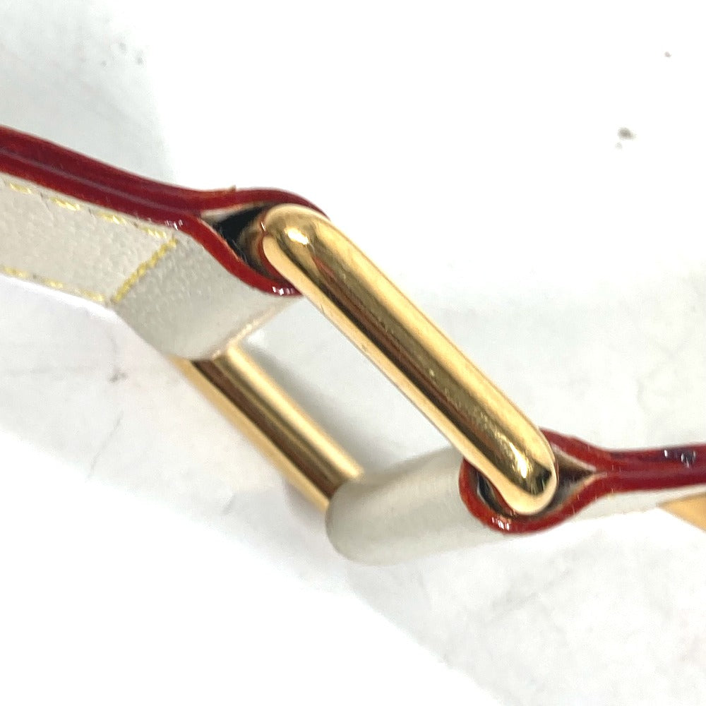 LOUIS VUITTON belt M6870W Suhari leather white Suhari Santur Suhalirah 80