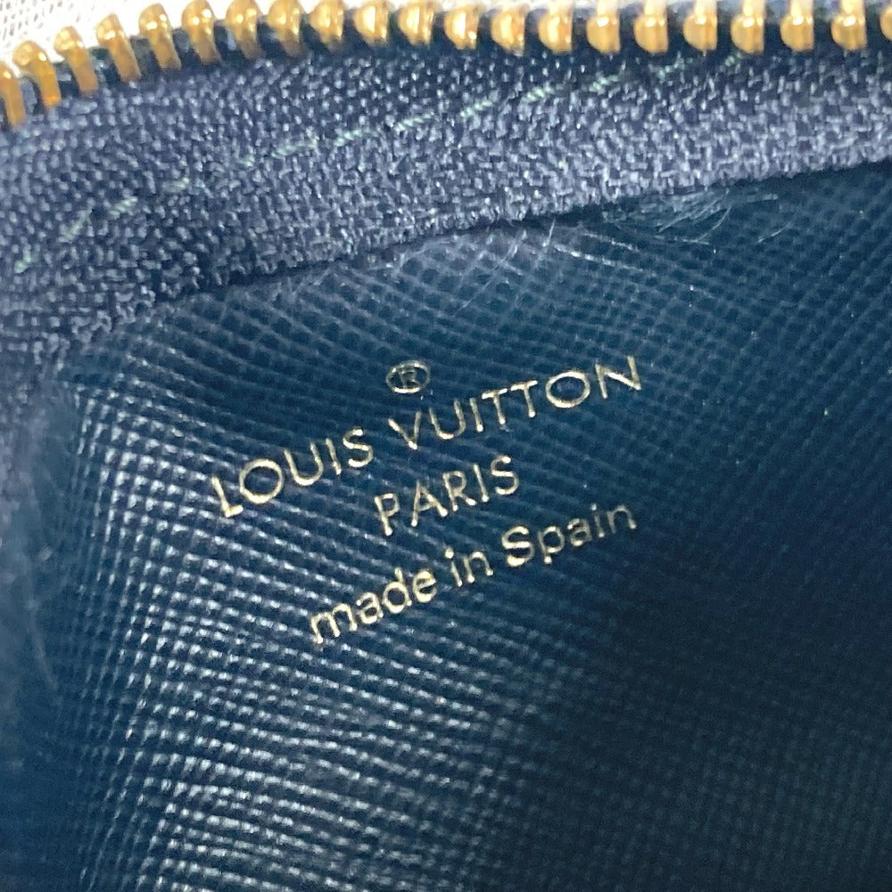 LOUIS VUITTON Coin case M92436 Monogram Mini-LinCanvas blue Monogram mini run Pochette cree