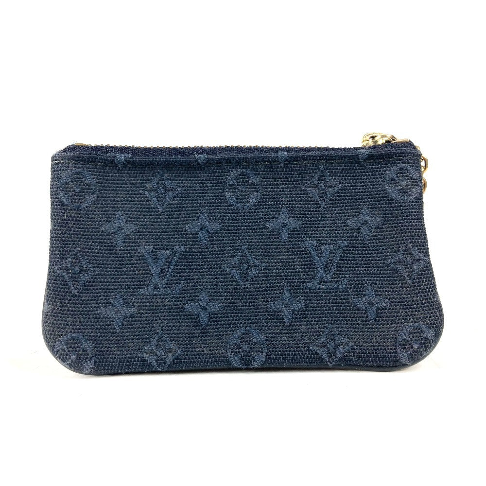 LOUIS VUITTON Coin case M92436 Monogram Mini-LinCanvas blue Monogram mini run Pochette cree