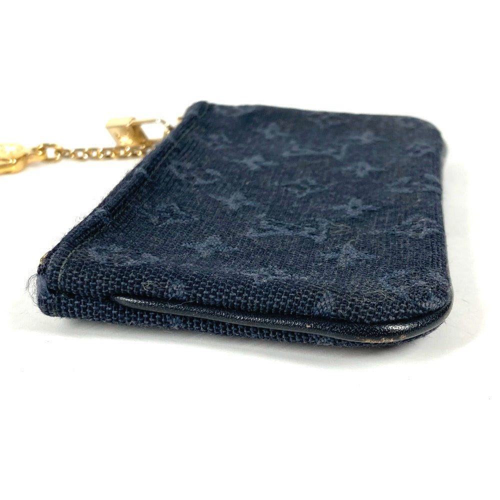 LOUIS VUITTON Coin case M92436 Monogram Mini-LinCanvas blue Monogram mini run Pochette cree
