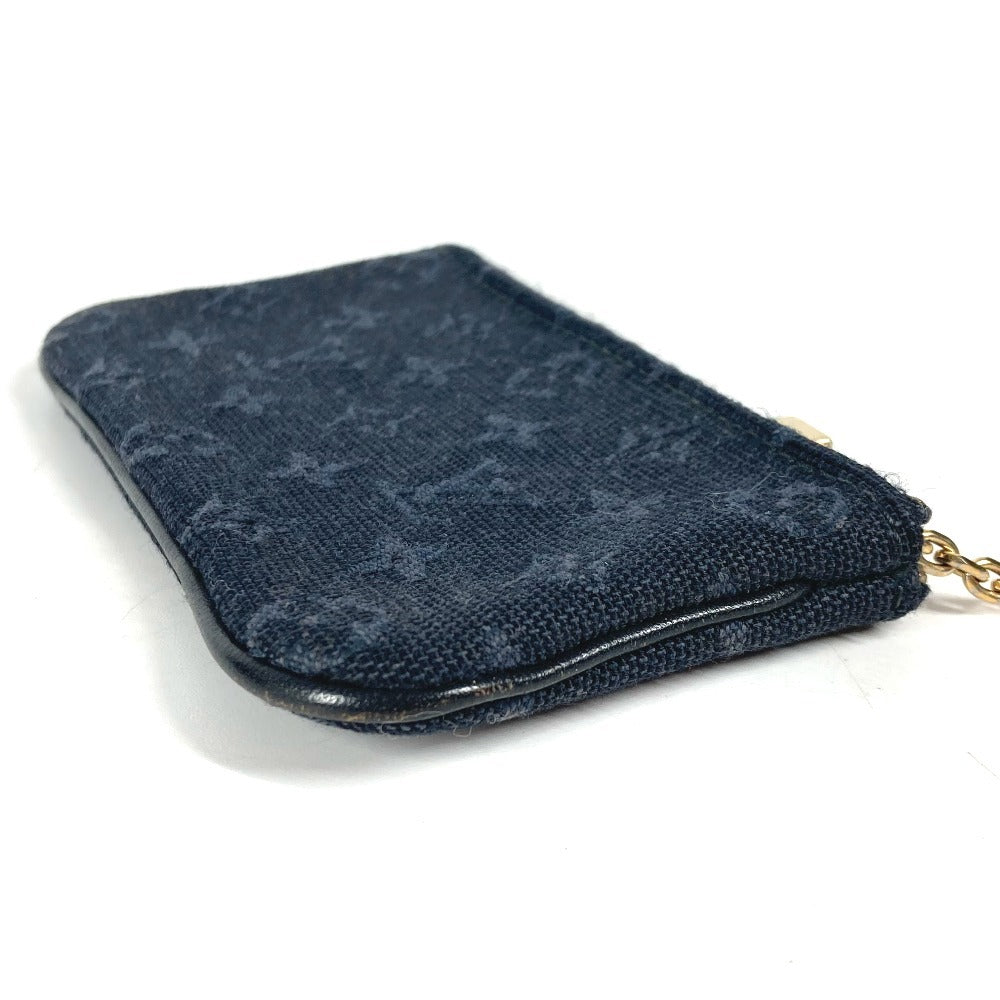 LOUIS VUITTON Coin case M92436 Monogram Mini-LinCanvas blue Monogram mini run Pochette cree