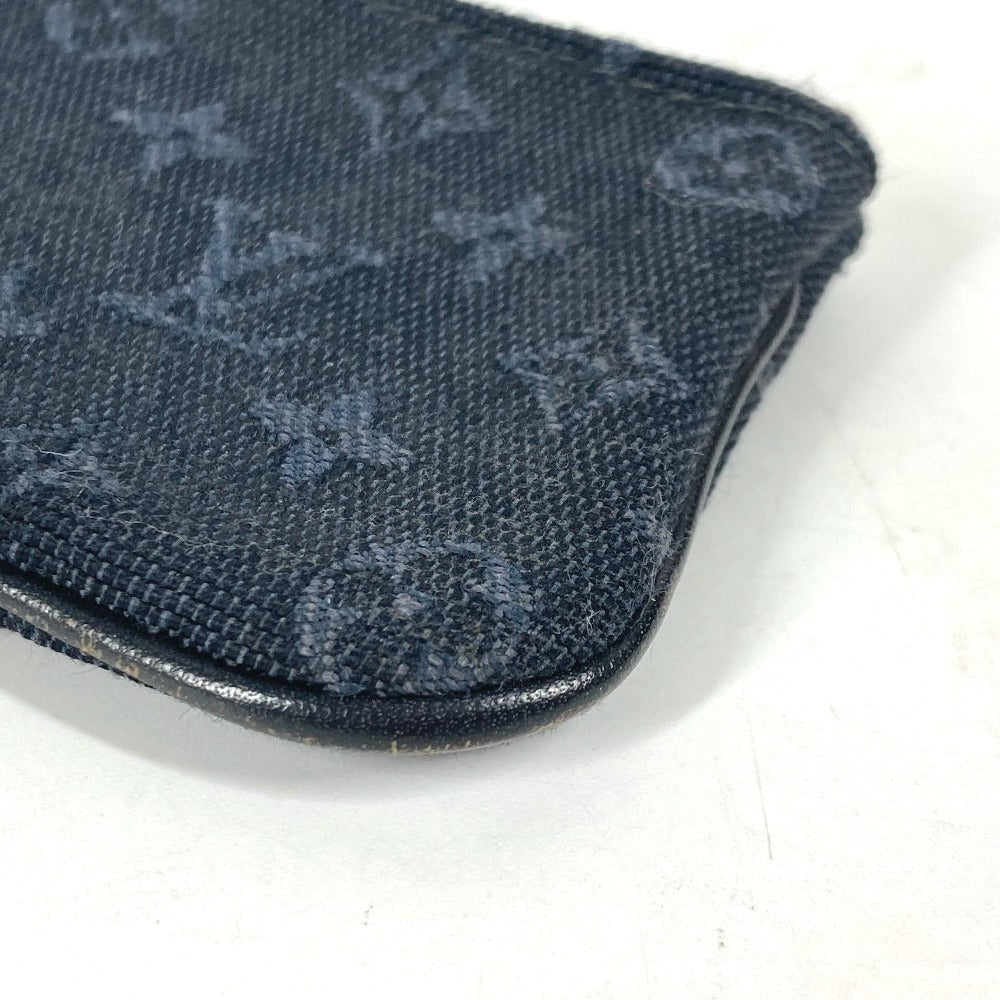 LOUIS VUITTON Coin case M92436 Monogram Mini-LinCanvas blue Monogram mini run Pochette cree
