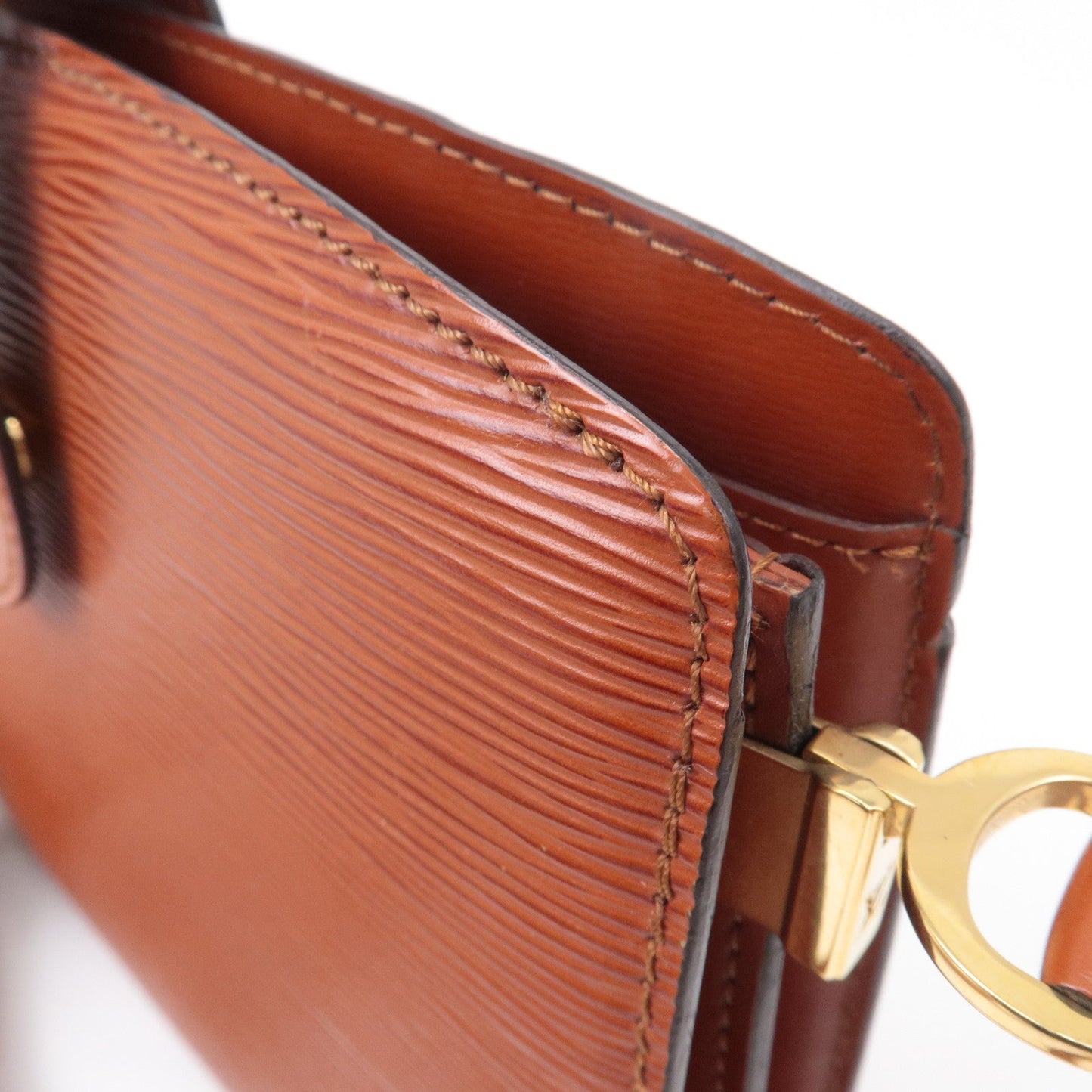 Louis Vuitton Epi Capucines Shoulder Bag Kenya Brown M52343