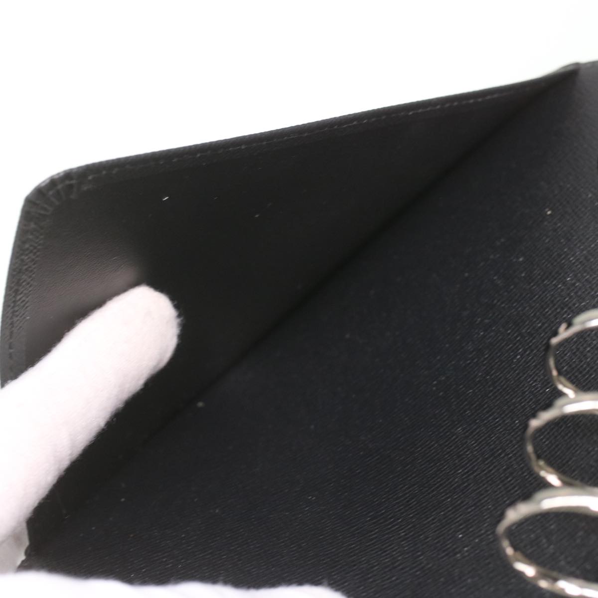 Louis Vuitton Black Leather Agenda cover wallet accessories