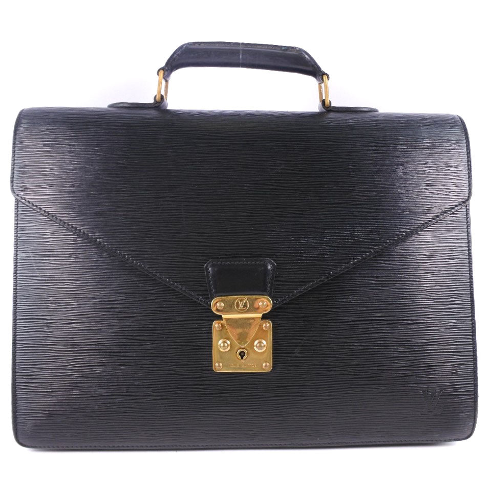 LOUIS VUITTON Business bag M54412 Epi Leather black Cerviet ambassador mens Used
