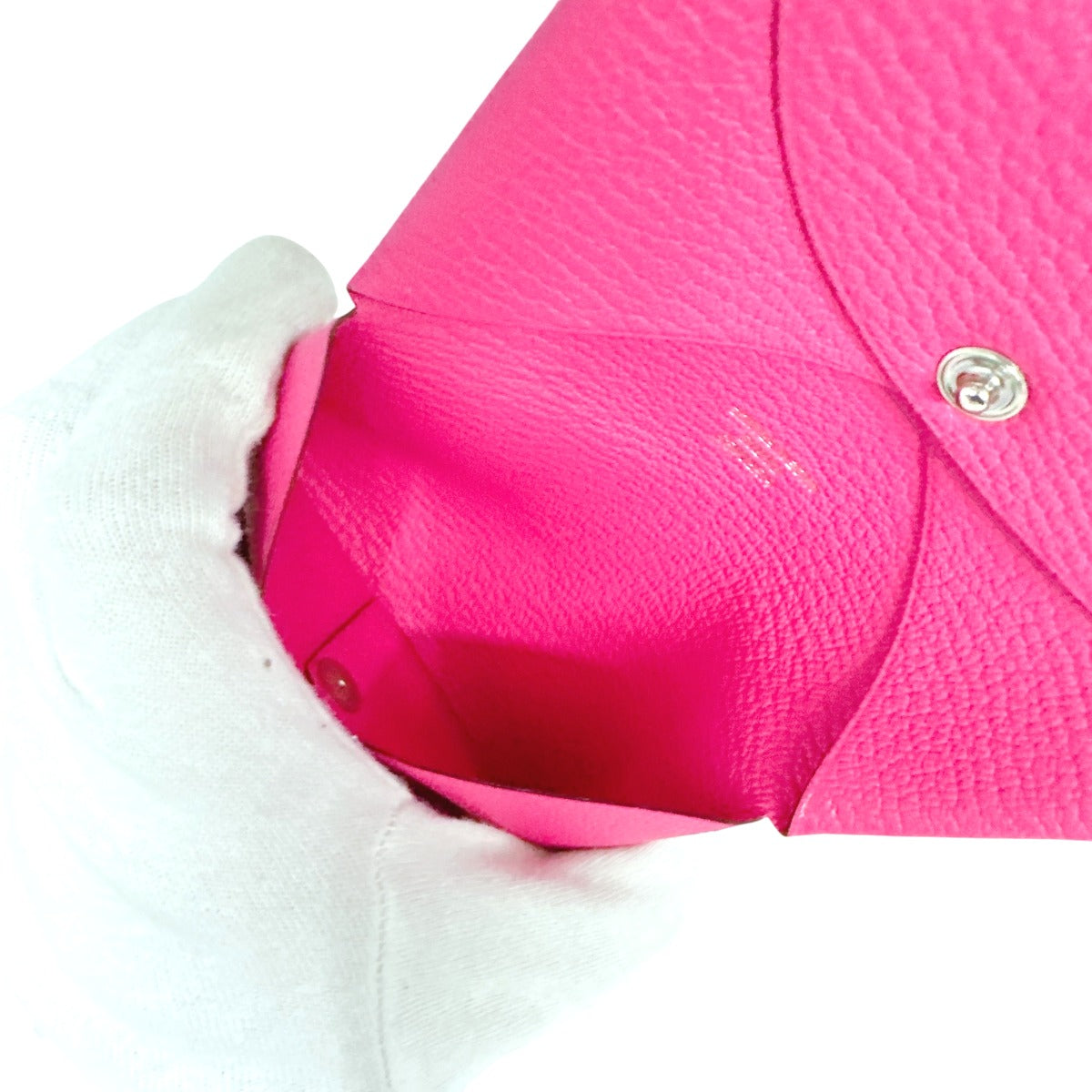 HERMES name card holder Shave Rose purple Calvi