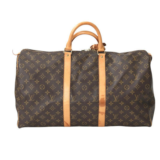 LOUIS VUITTON Boston Duffel bag M41426 Monogram canvas Brown Monogram Discontinued Keepall 50