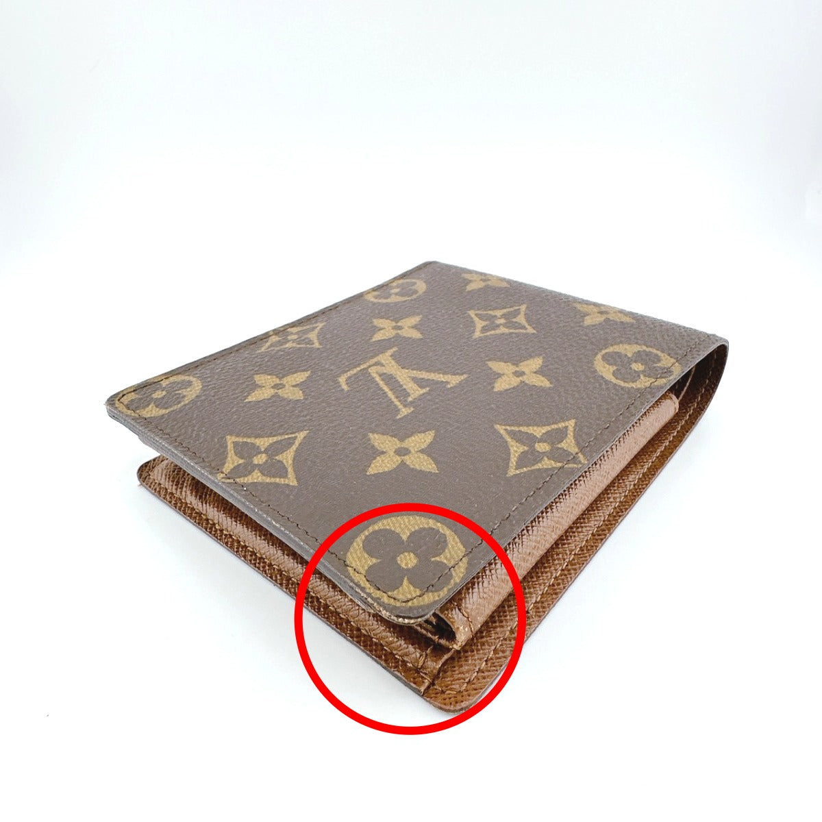 LOUIS VUITTON Bifold Wallet M60026 Monogram canvas Brown Monogram Portefeuille Florin