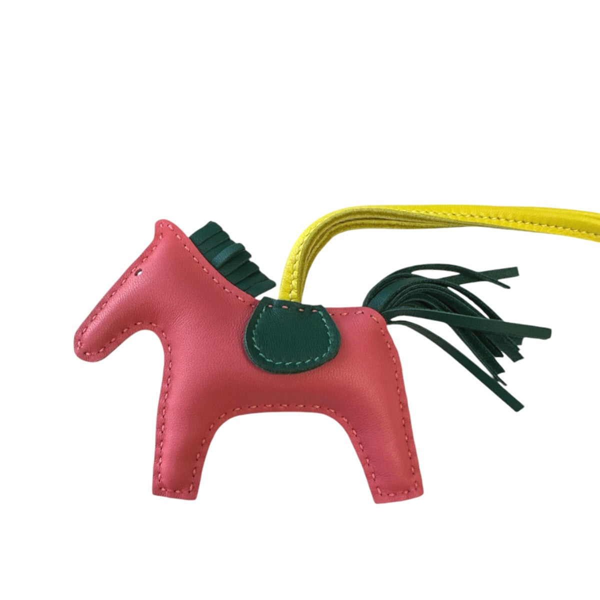 HERMES key ring lambskin pink Anyo Miro Rodeo MM
