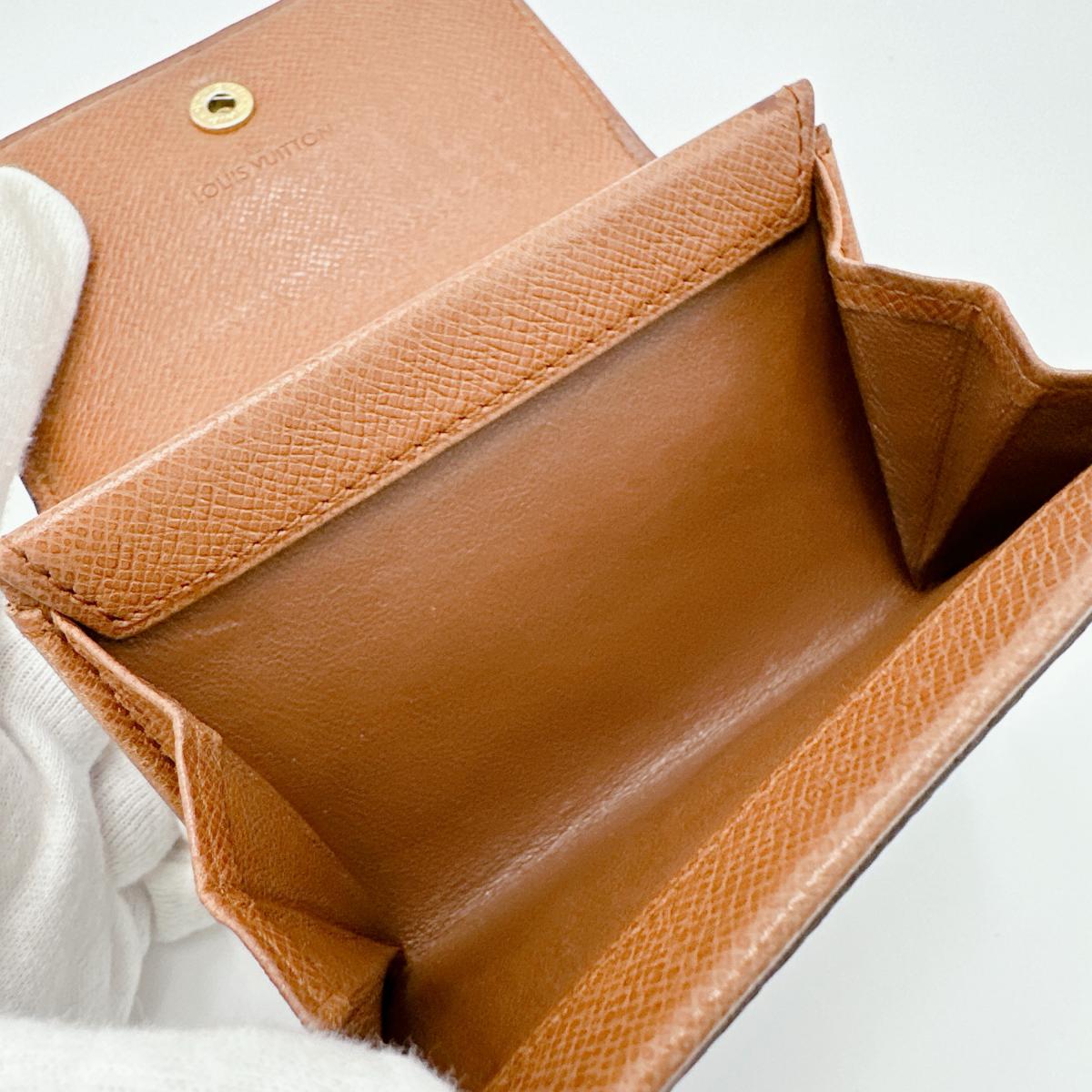 LOUIS VUITTON Coin case M61930 Monogram canvas Brown Monogram Portonet Plat