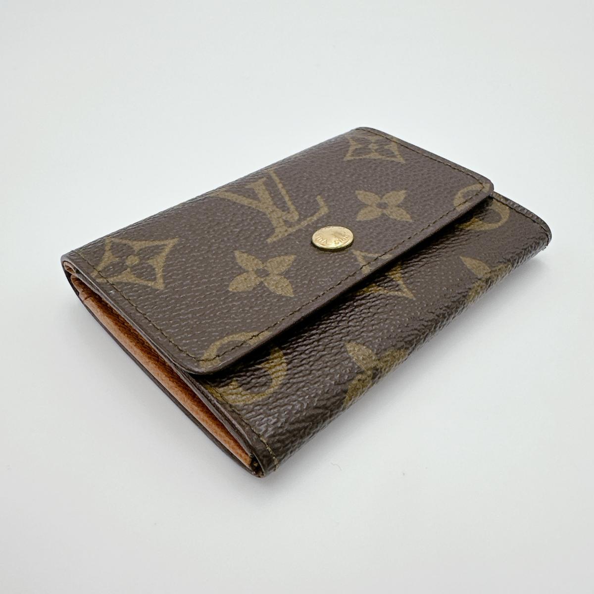 LOUIS VUITTON Coin case M61930 Monogram canvas Brown Monogram Portonet Plat