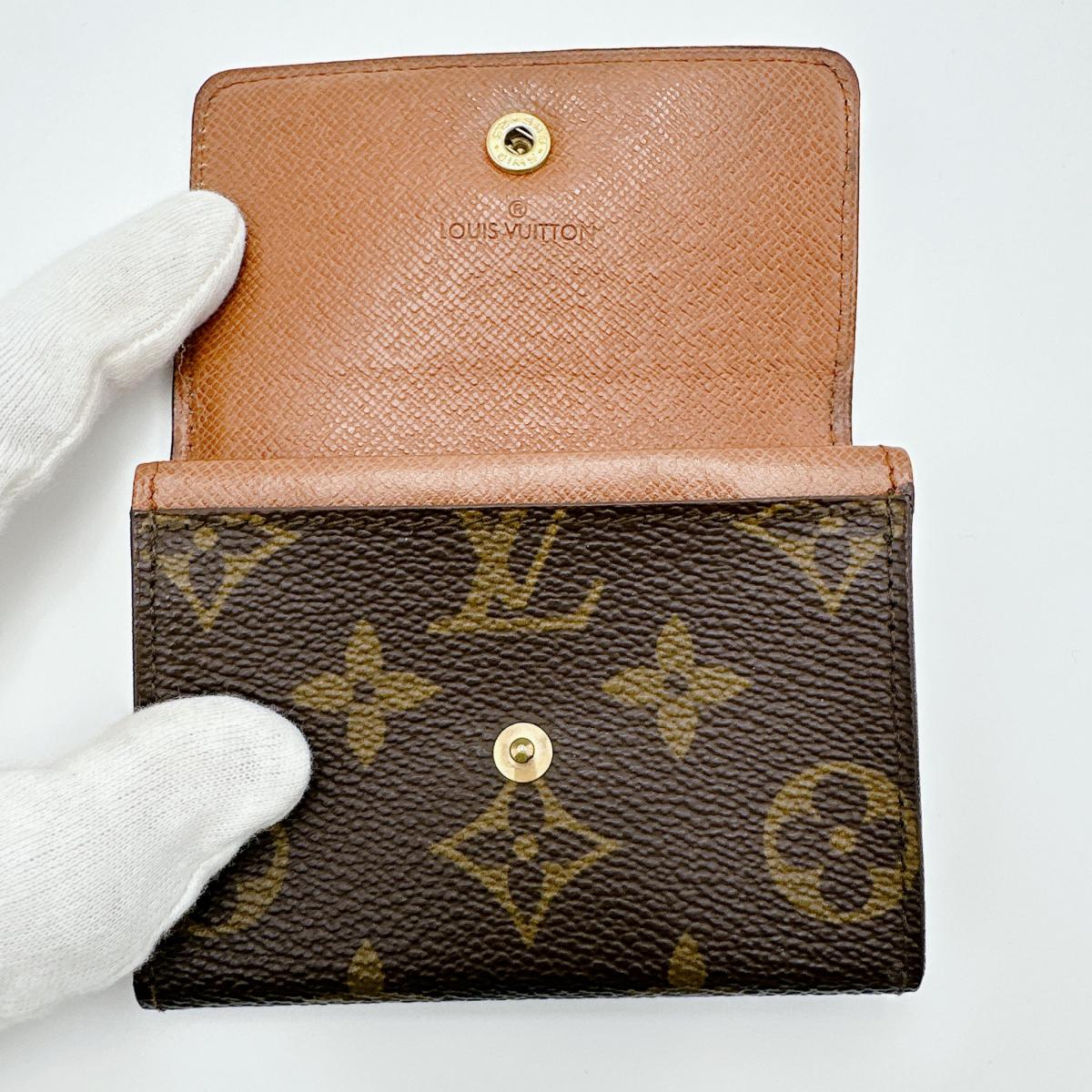 LOUIS VUITTON Coin case M61930 Monogram canvas Brown Monogram Portonet Plat