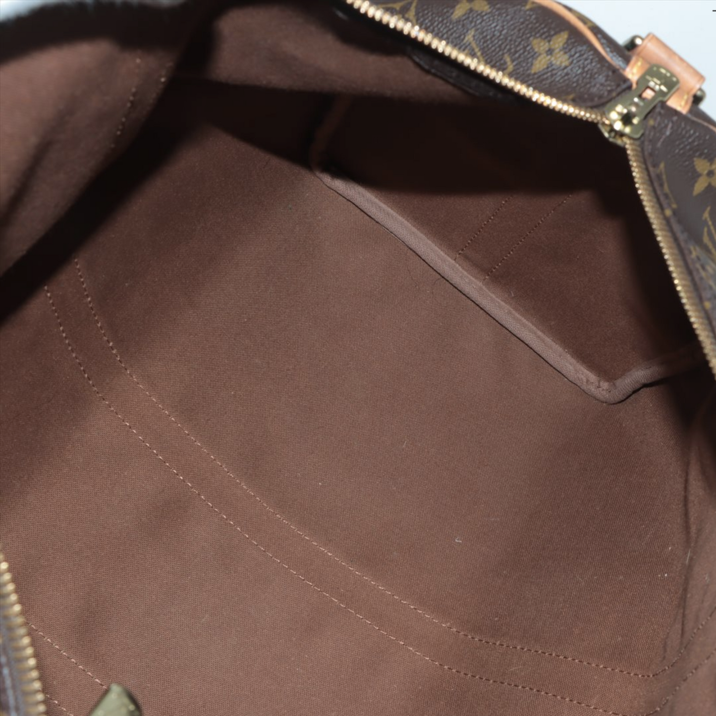 Louis Vuitton Brown Canvas Keepall Bandouliere 45 handbag bag