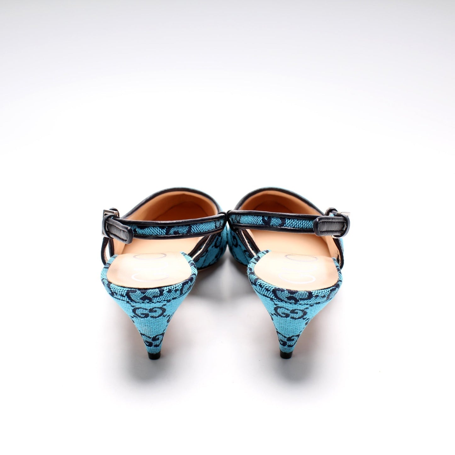 Gucci Canvas Slingback Heels Size 37