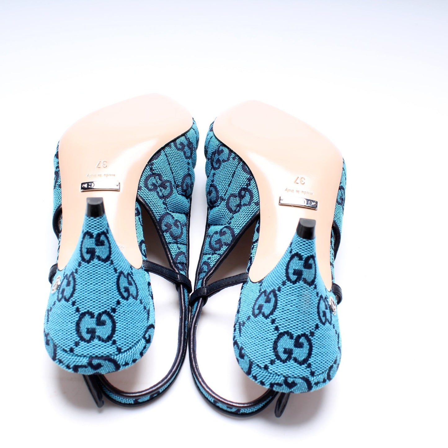 Gucci Canvas Slingback Heels Size 37
