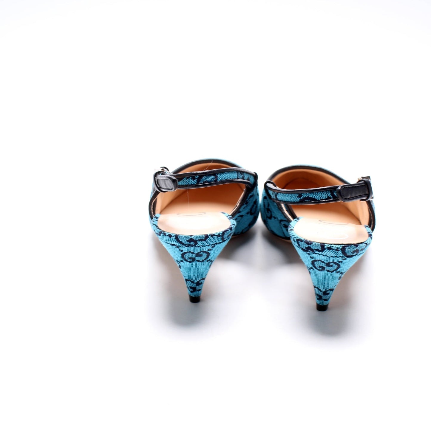 Gucci Canvas Slingback Heels Size 36.5