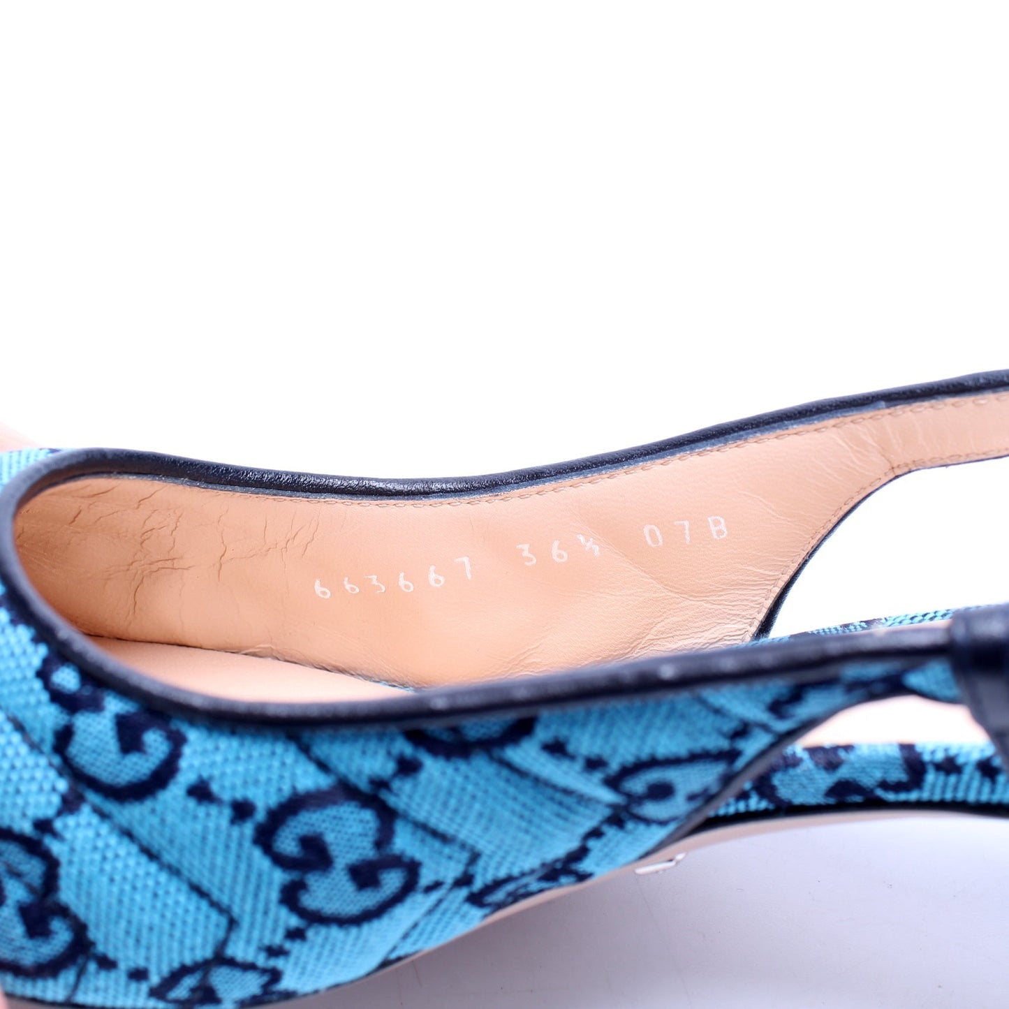 Gucci Canvas Slingback Heels Size 36.5
