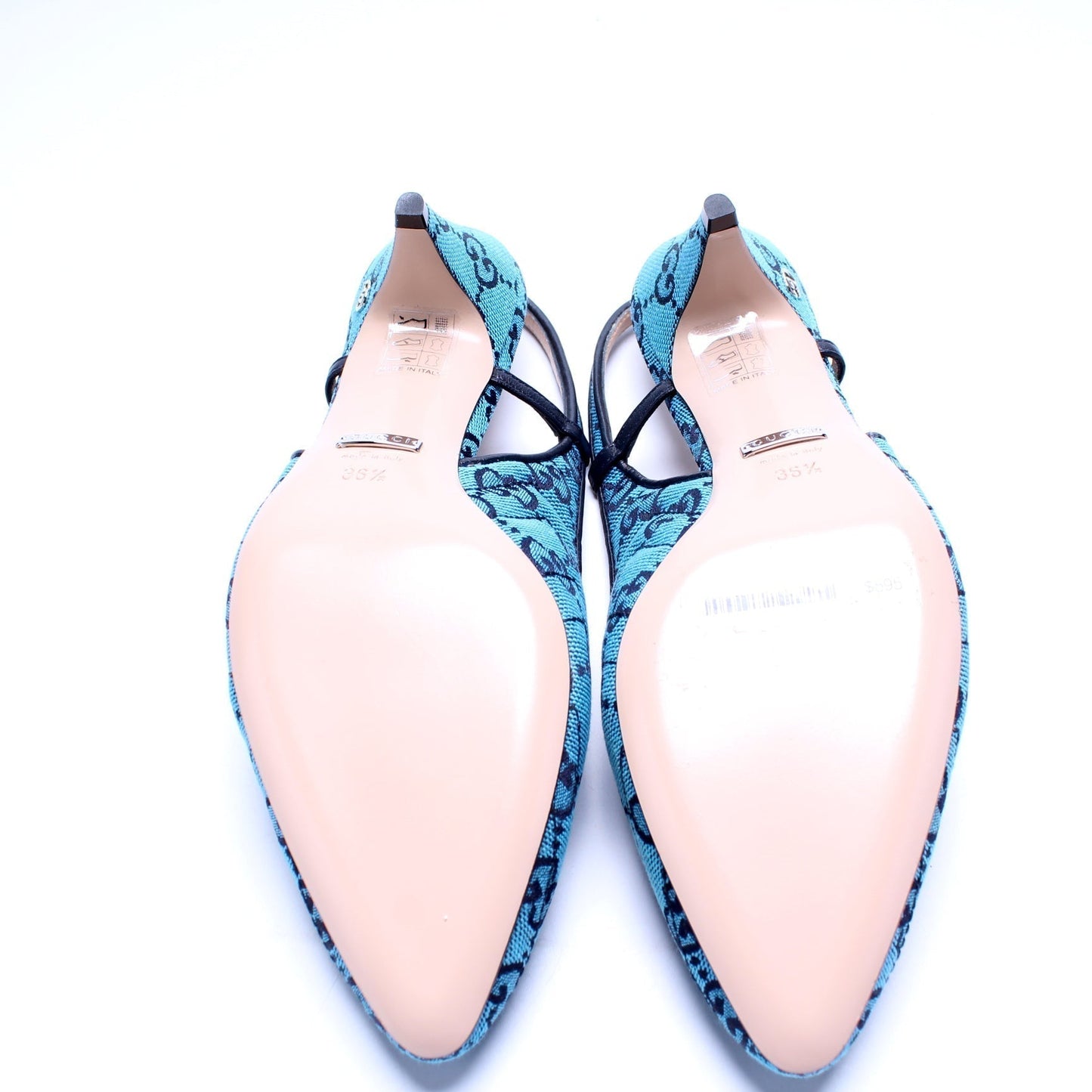 Gucci Canvas Slingback Heels Size 36.5