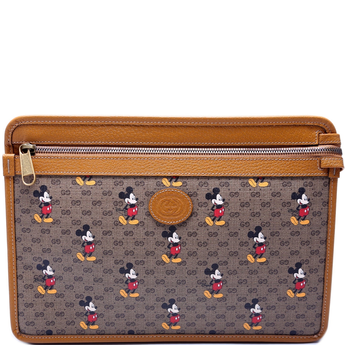 Gucci X Disney GG Supreme Mickey Mouse Zip Pouch