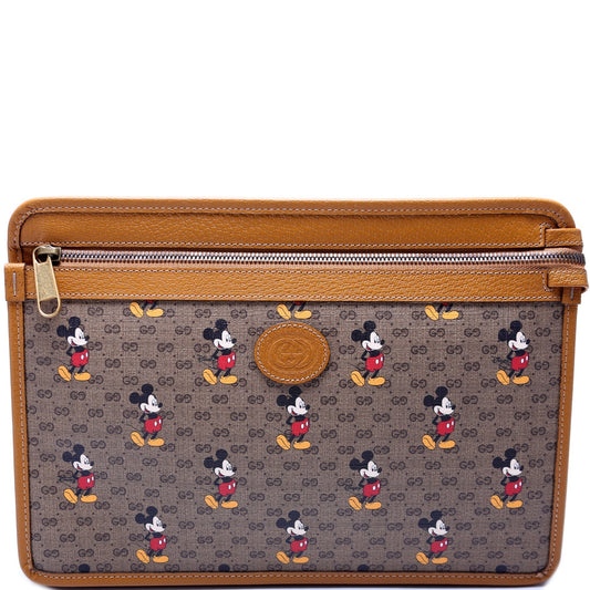 Gucci X Disney GG Supreme Mickey Mouse Zip Pouch