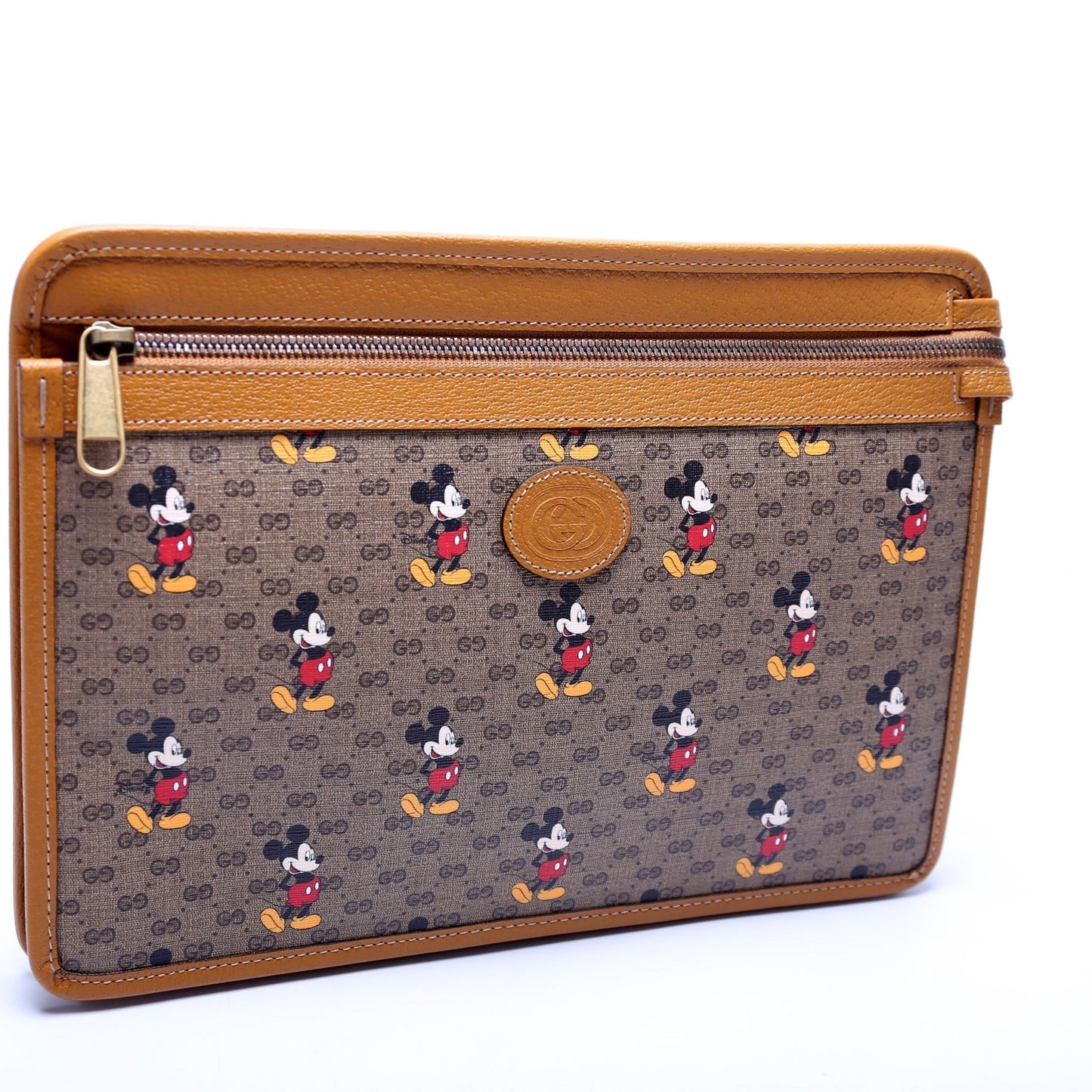 Gucci X Disney GG Supreme Mickey Mouse Zip Pouch