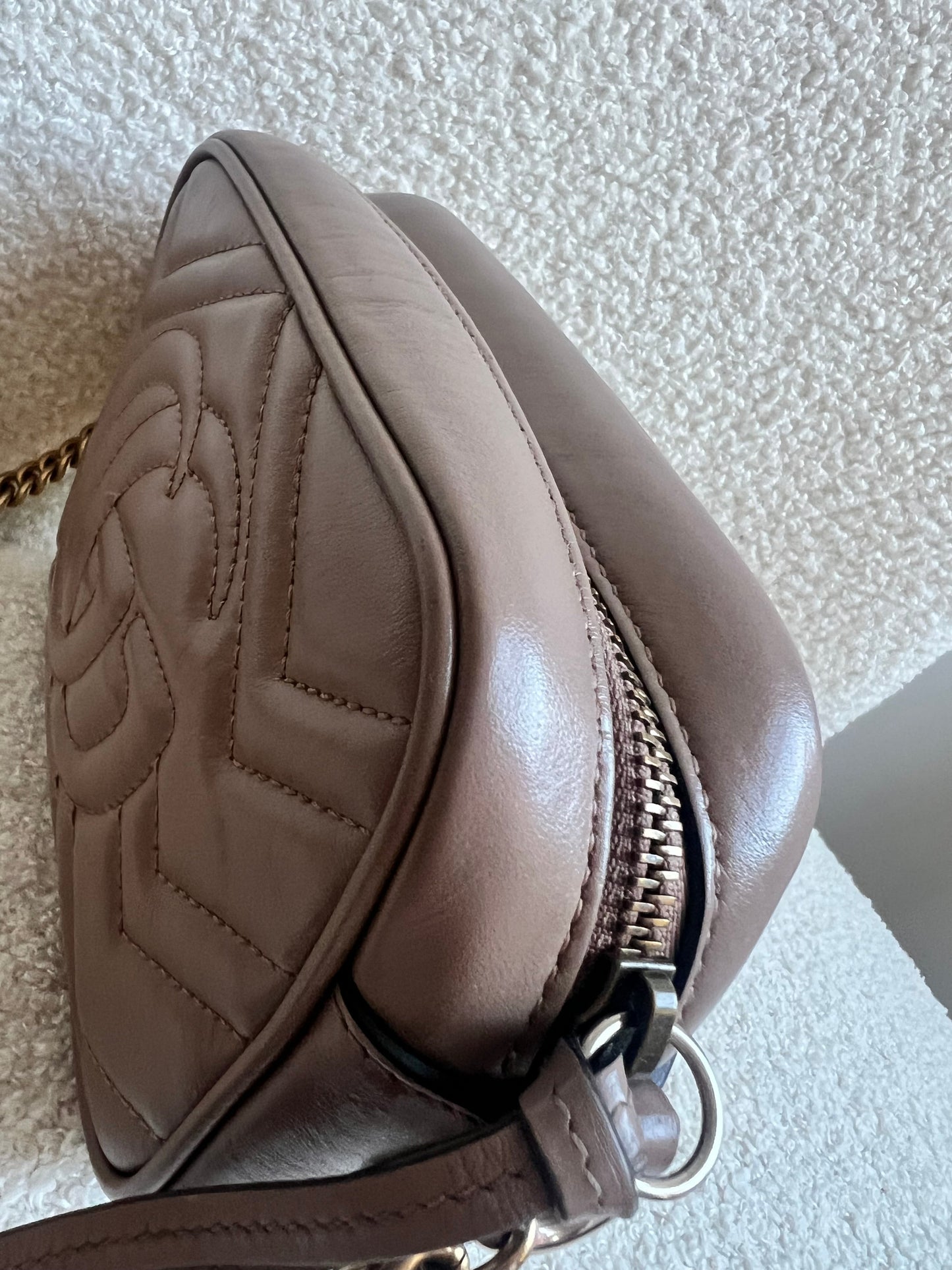 Gucci GG Dusty Pink Marmont Mini Shoulder Bag (RRP £1,360)