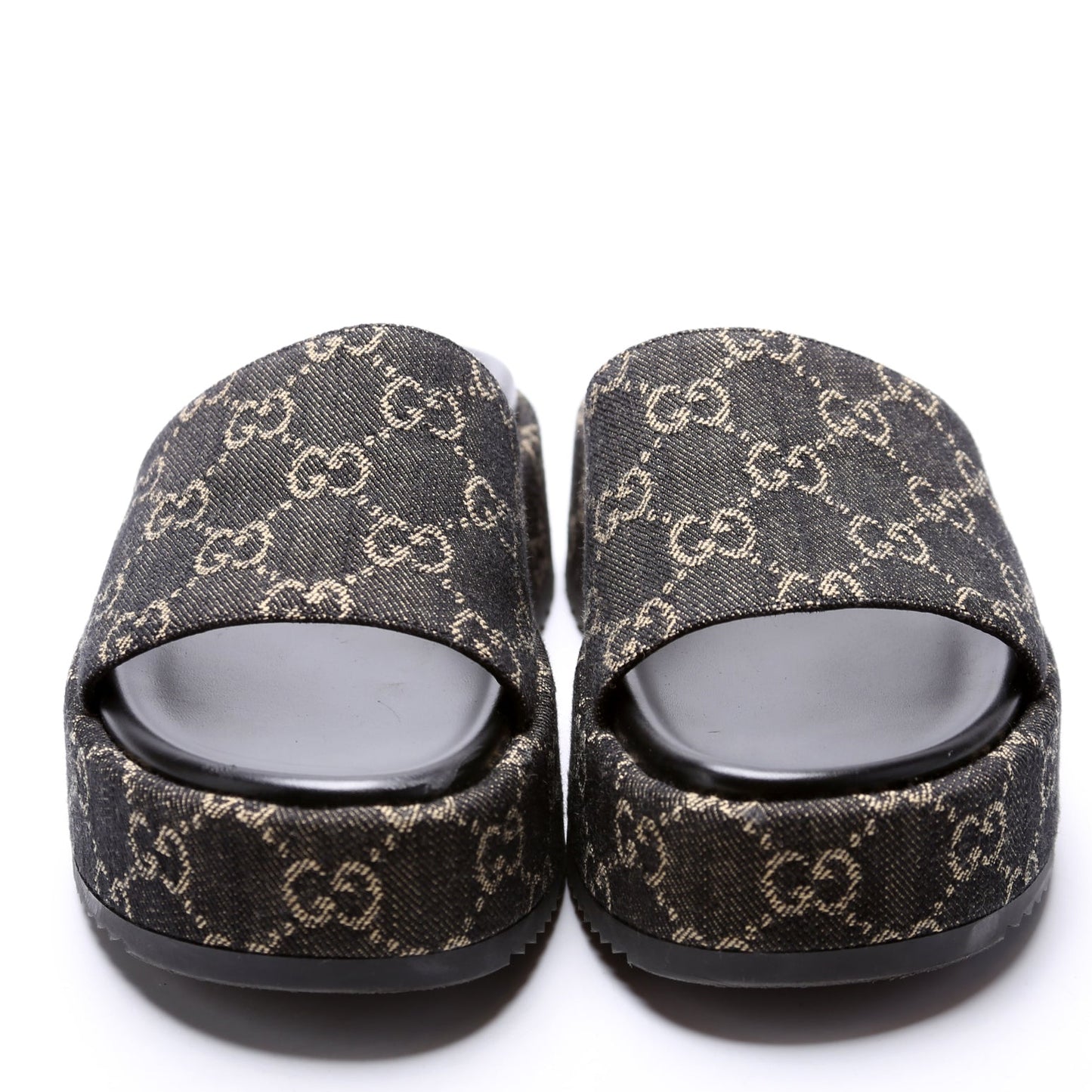 Gucci Denim Platform Slides Size 37