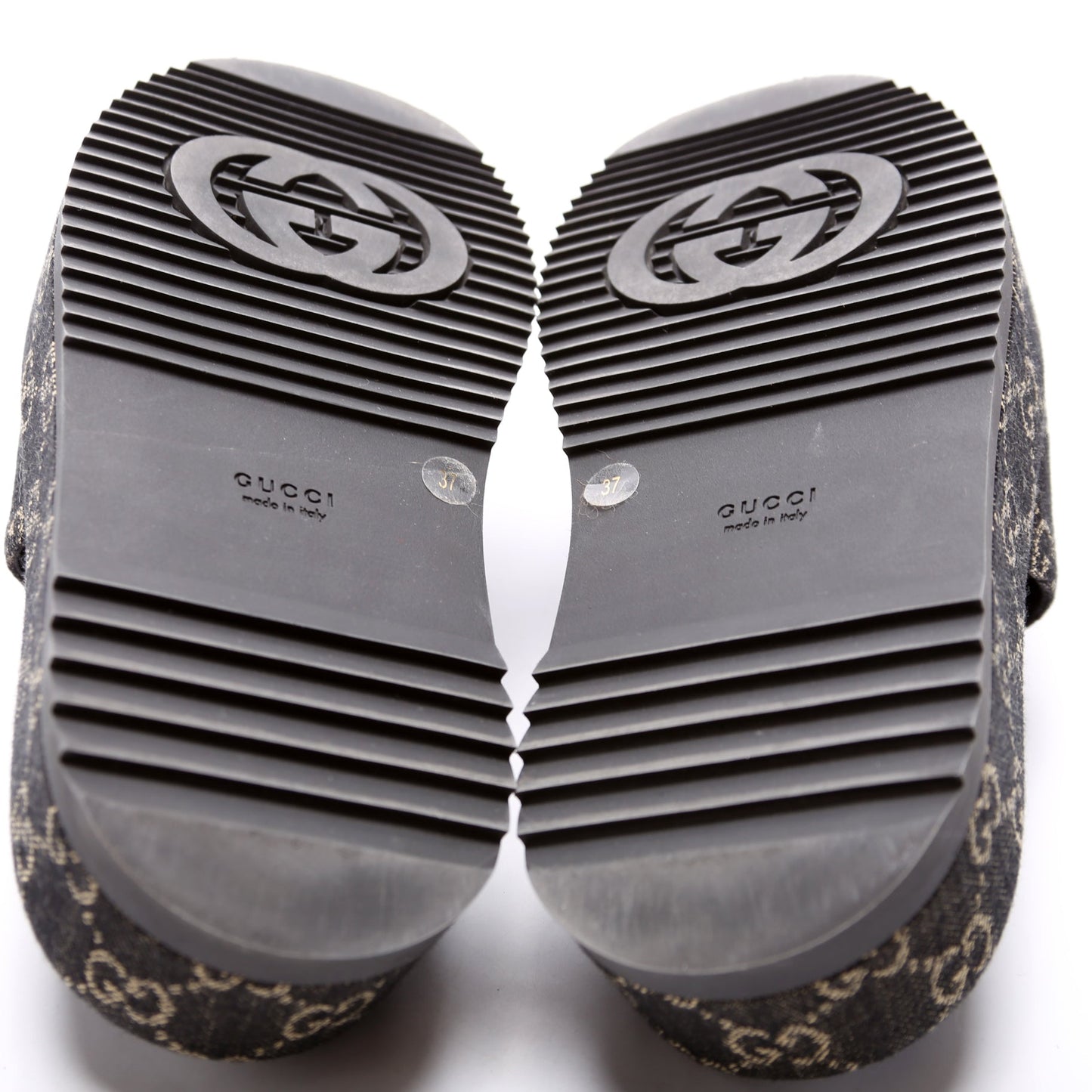 Gucci Denim Platform Slides Size 37