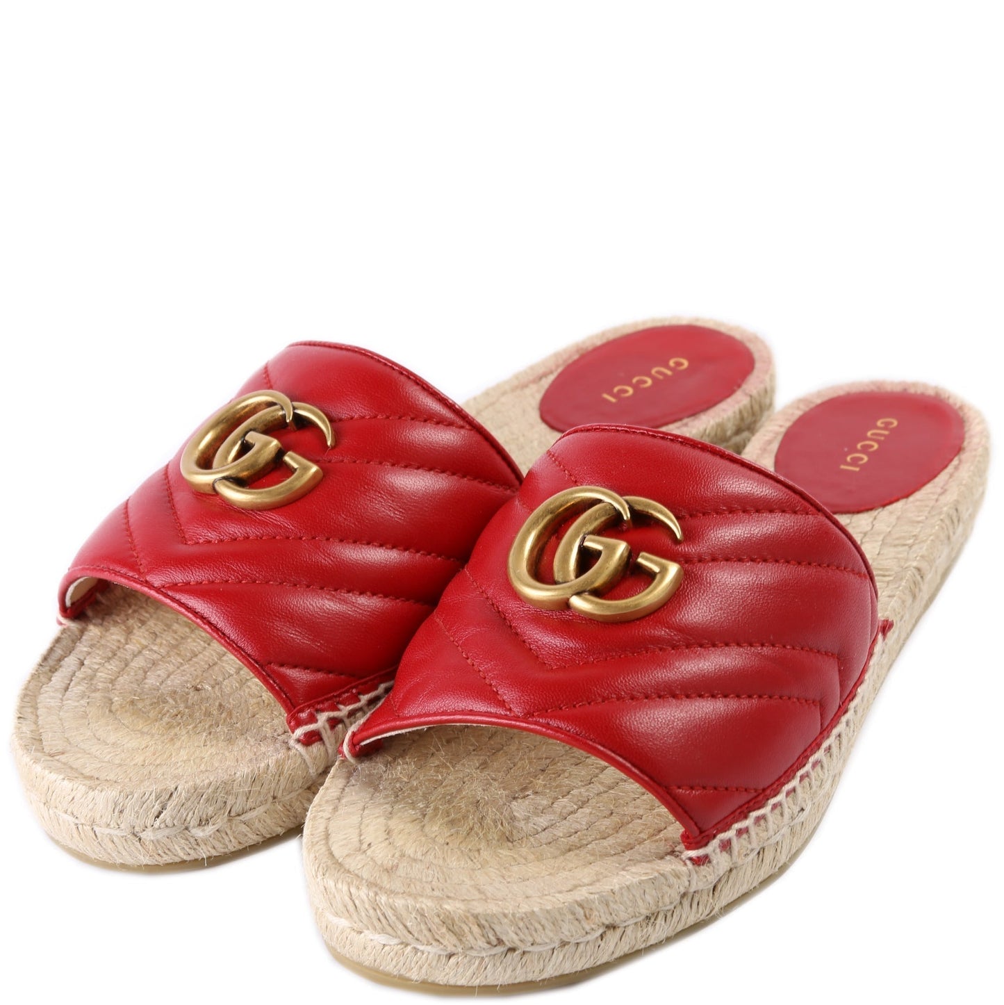 Gucci Marmont Espadrille Slides Size 39