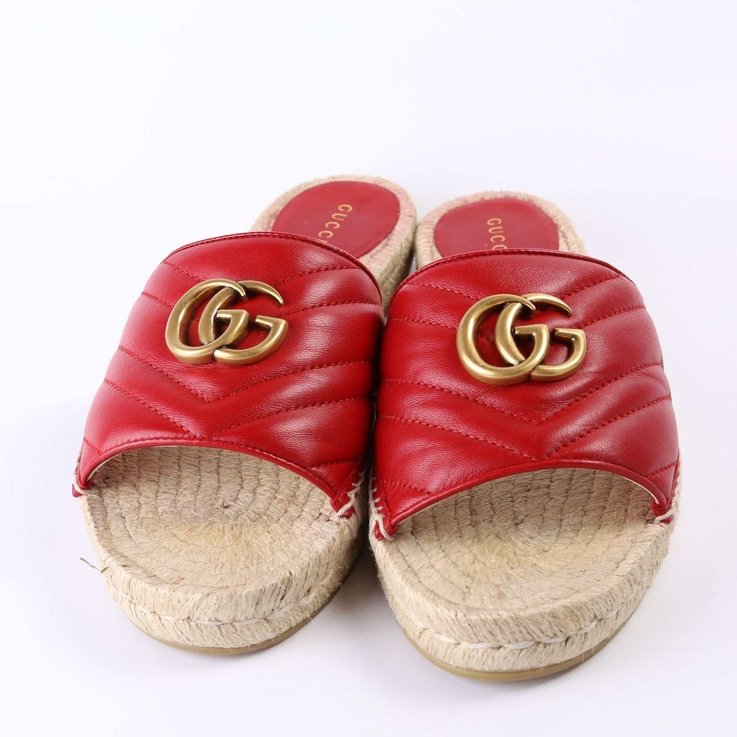 Gucci Marmont Espadrille Slides Size 39