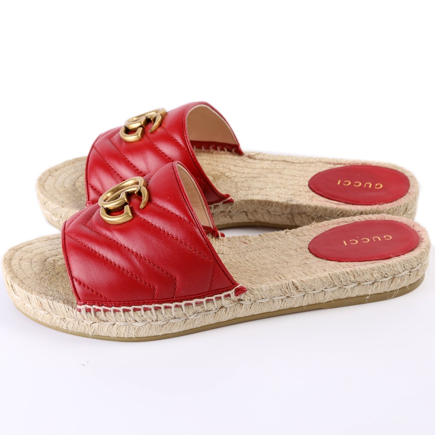 Gucci Marmont Espadrille Slides Size 39