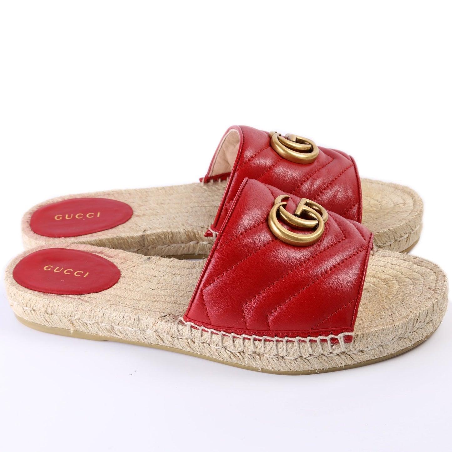 Gucci Marmont Espadrille Slides Size 39