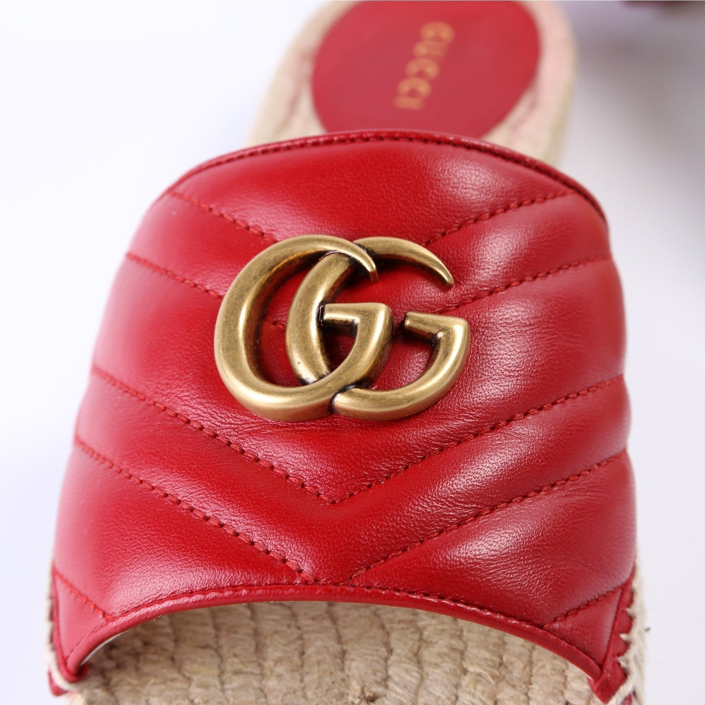 Gucci Marmont Espadrille Slides Size 39