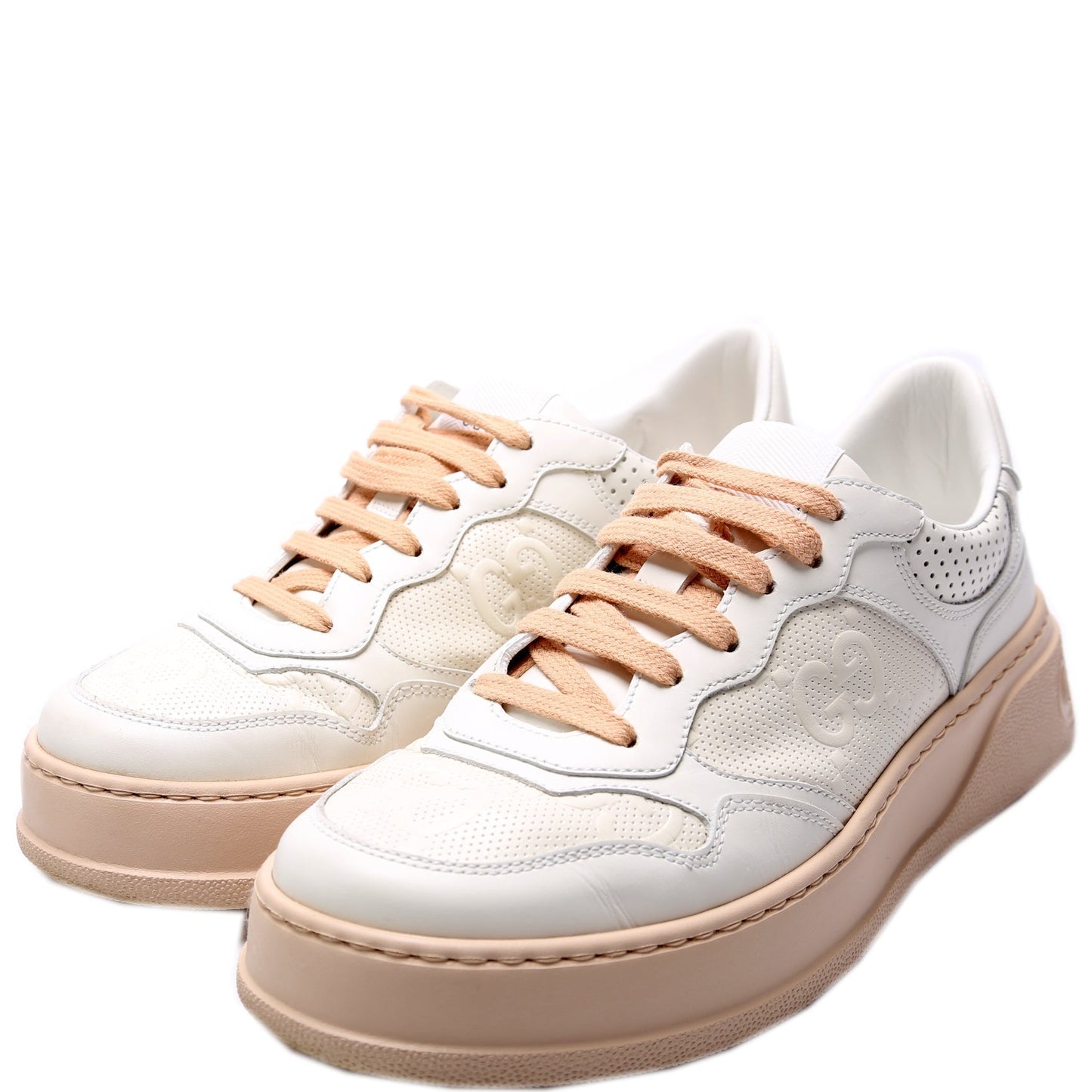 Gucci Embossed Leather Sneakers Size 39