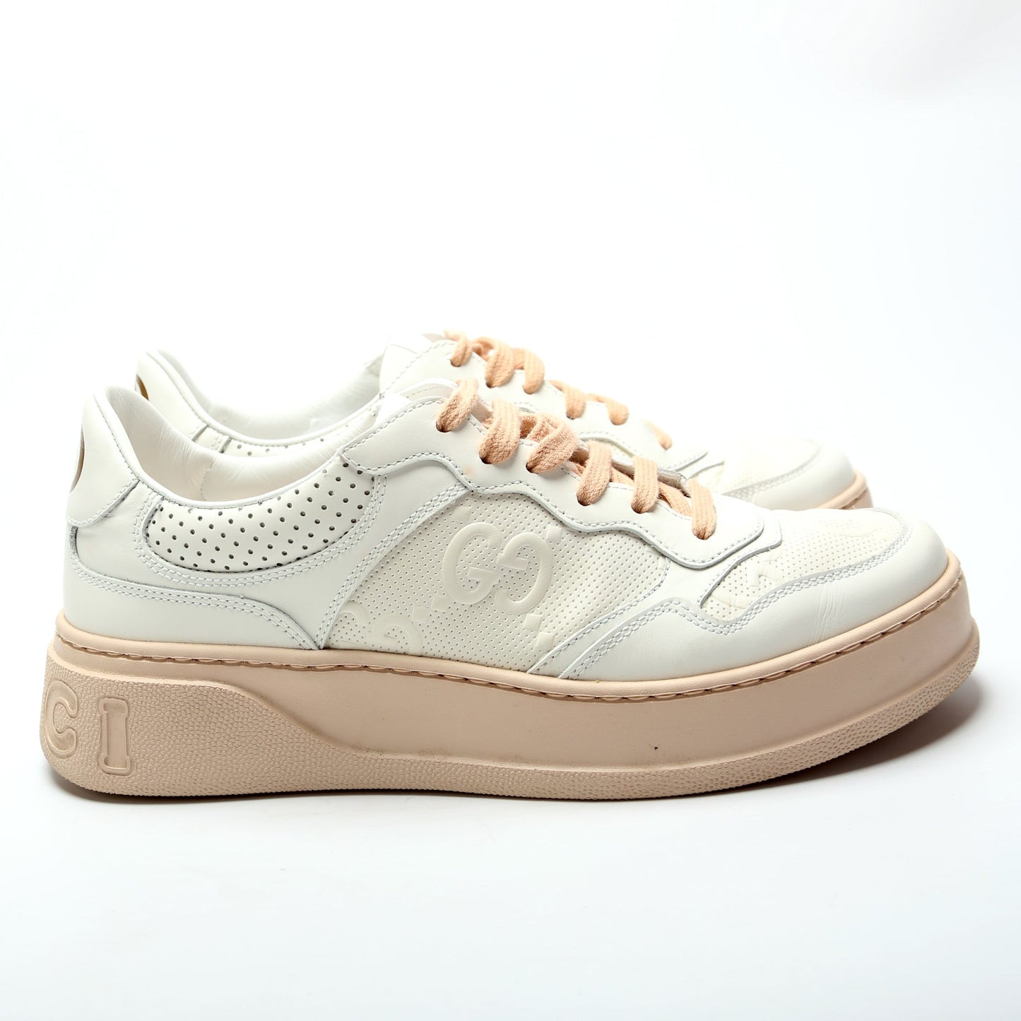 Gucci Embossed Leather Sneakers Size 39