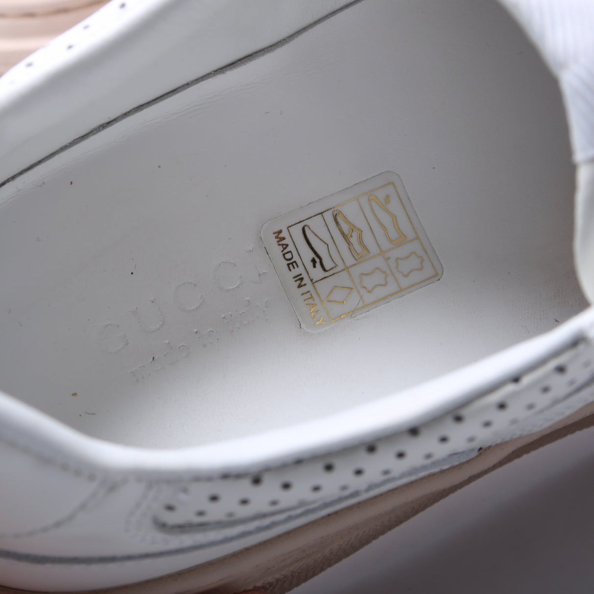 Gucci Embossed Leather Sneakers Size 39