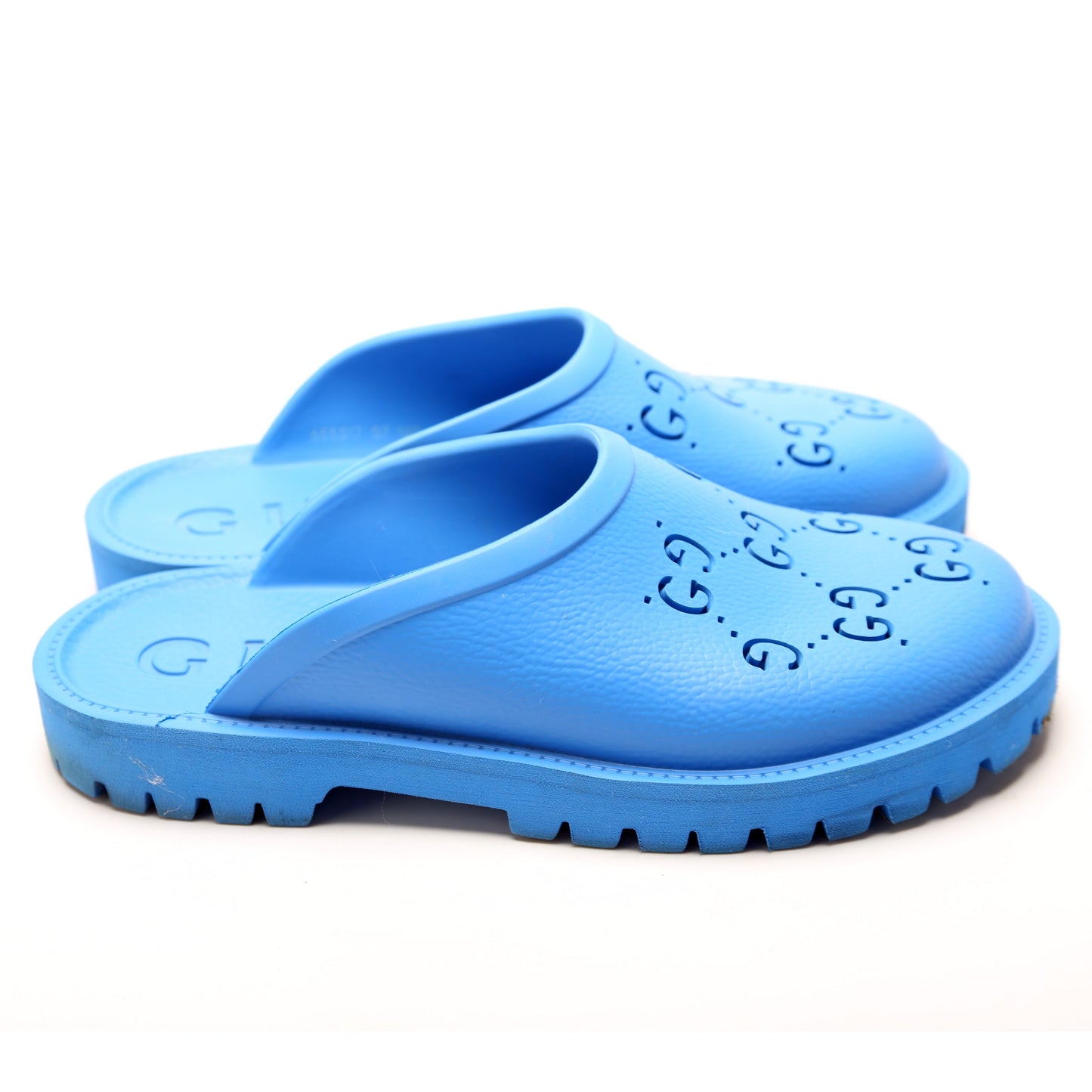 Gucci Rubber Lug Sole Slip On Sandals Mens Size 7
