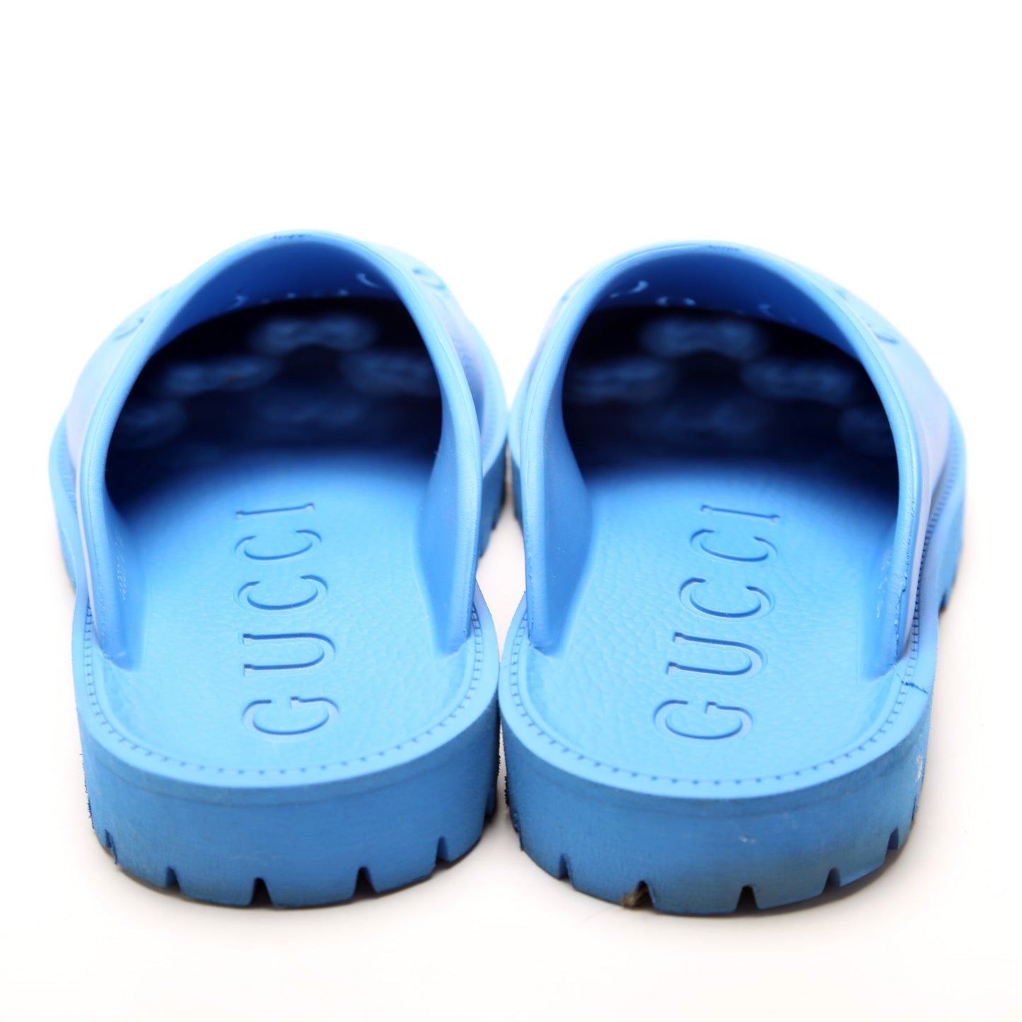 Gucci Rubber Lug Sole Slip On Sandals Mens Size 7